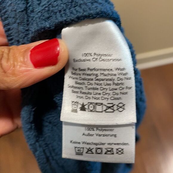 Eddie Bauer | Teal Quarter Zip Pullover Sweater, size M - Picture 11 of 16